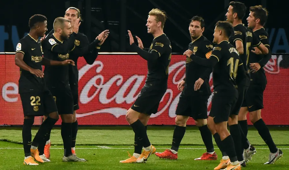 Ansu Fati abrió el marcador para el FC Barcelona. Foto: AFP