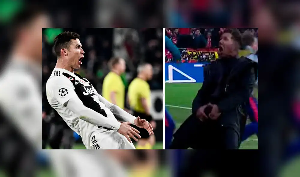 Cristiano Ronaldo imitó la polémica celebración de Simeone tras la eliminación del Atlético