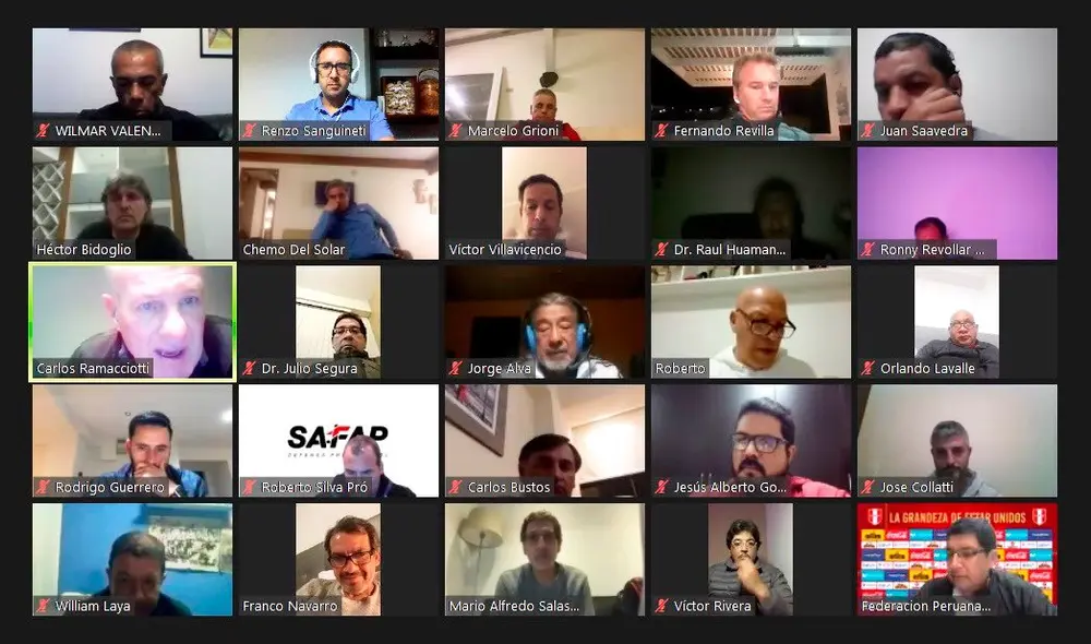 Reunión de entrenadores. Foto: Liga 1