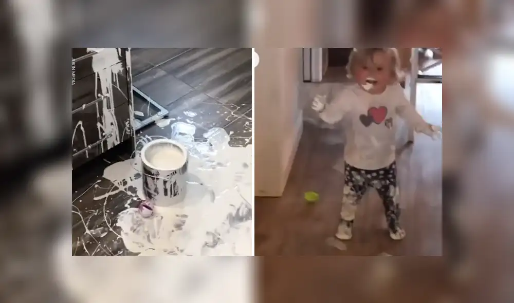 Mediante Facebook se hizo viral el momento en que unos padres descubren la travesura de su hija.