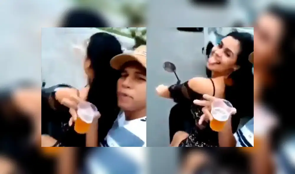 Twitter: Pareja  sufre aparatosa caída al intentar tomarse selfie mientras van en una motocicleta