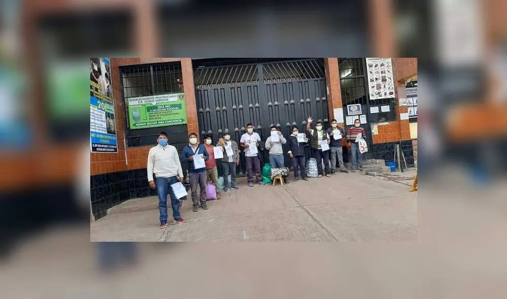 Internos salieron en libertad luego de pagar deuda alimentaria. Foto: Minjusdh