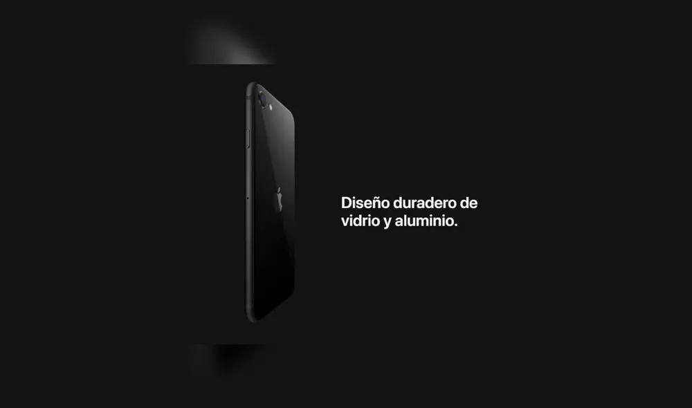 El iPhone SE 2020 está construido en vidrio y aluminio. El iPhone SE 2020 está construido en vidrio y aluminio.