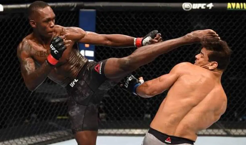 Adesanya retuvo su título de campeón de pesos medianos. Foto: UFC Adesanya retuvo su título de campeón de pesos medianos. Foto: UFC