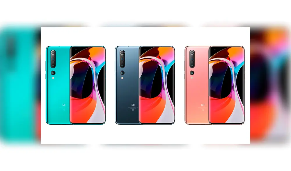 El Mi 10 estándar llegará en color plata titanio, oro melocotón y azul hielo.