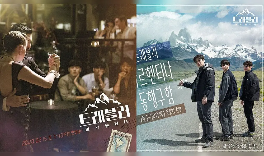 Posters del programa "Traveler 2" que se grabó en Argentina.