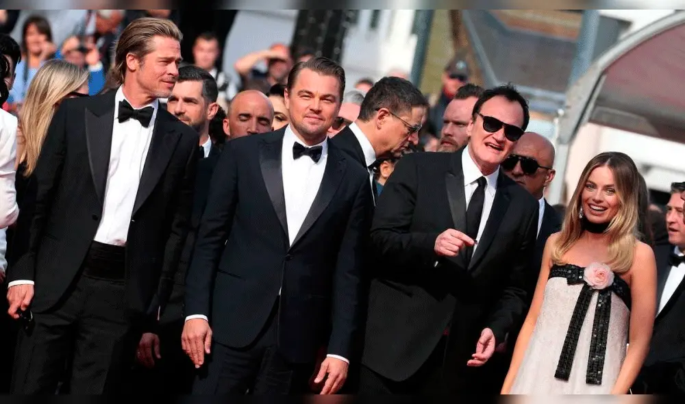 Brad Pitt y su inopinada aparición en la sesión de fotos de Leonardo Dicaprio y Margot Robbie