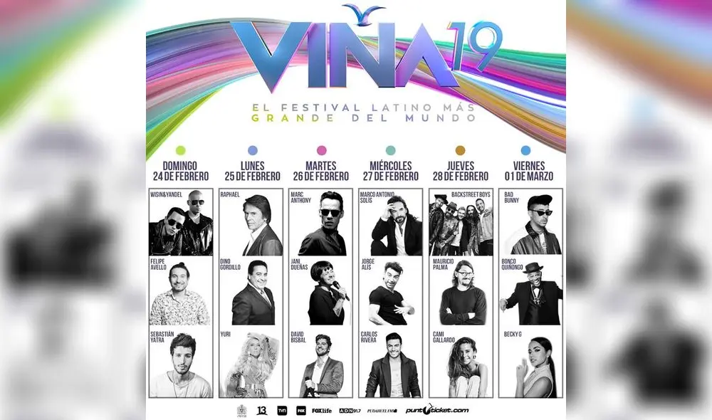 Viña del Mar 2019: Día y hora de los conciertos de Bad Bunny, Becky G y más