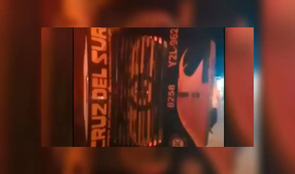 Cruz del Sur recibiría sanción porque conductor de bus que se accidentó iba a excesiva velocidad. Créditos: Captura.