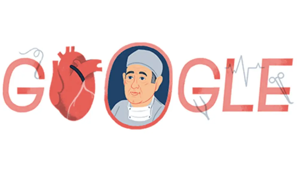 Google conmemora con doodle a cardiocirujano. Google conmemora con doodle a cardiocirujano.
