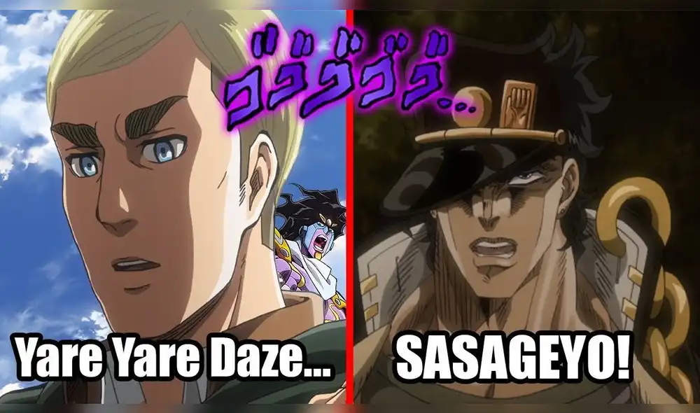 Shingeki No Kyojin: Crossover con Jojo's Bizarre Adventure vuelve locos a los fans