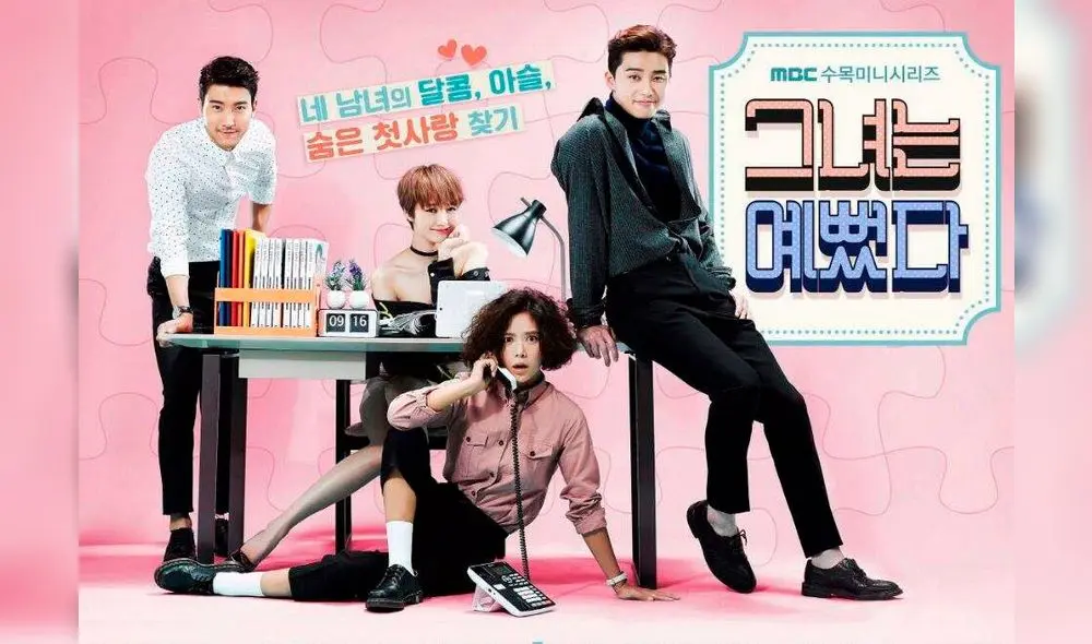 She Was Pretty, también conocida como She Was Beautiful, es un dorama del 2015, protagonizado por Park Seo Joon, Siwon de SUPER JUNIOR y Hwang Jung Eum. She Was Pretty, también conocida como She Was Beautiful, es un dorama del 2015, protagonizado por Park Seo Joon, Siwon de SUPER JUNIOR y Hwang Jung Eum.