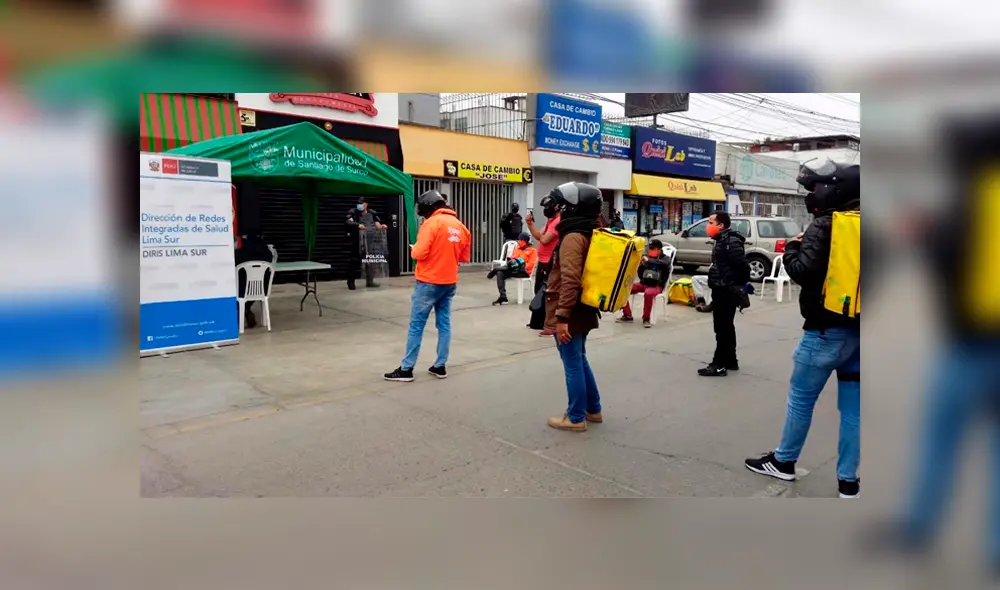 DIRIS Lima Sur detectó que 76 motorizados habían contraído el nuevo coronavirus. Foto: Minsa