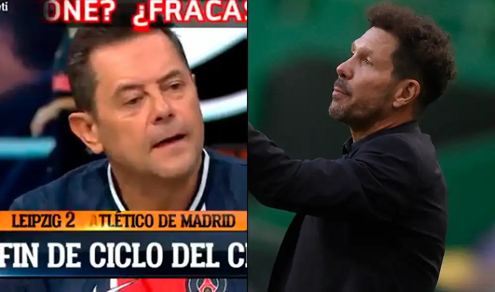 El periodista español Tomás Roncero criticó duramente a Diego Simeone. Foto: Twitter/EFE