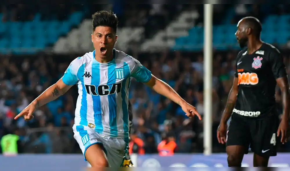 Racing vs Corinthians: Cristaldo adelanta a la 'Academia' con soberbio testazo [VIDEO]