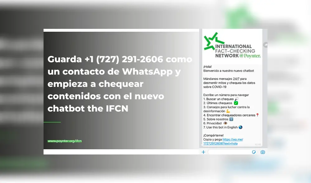 El chatbot en español de WhatsApp es completamente gratuito y se puede activar ingresando el número de la imagen. El chatbot en español de WhatsApp es completamente gratuito y se puede activar ingresando el número de la imagen.