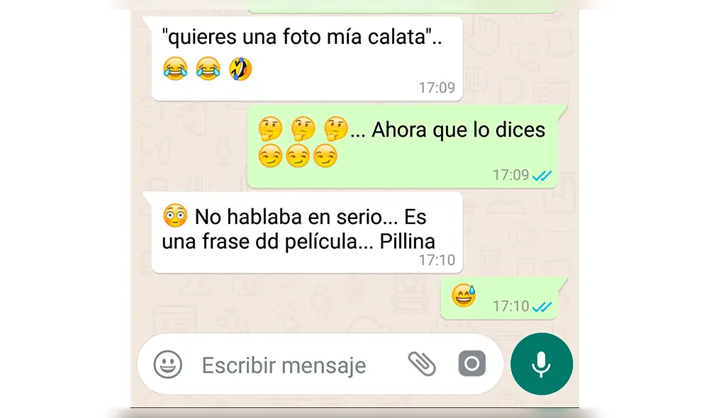 WhatsApp: le ofreció enviar una foto hot a su novia y ella sorprende con respuesta