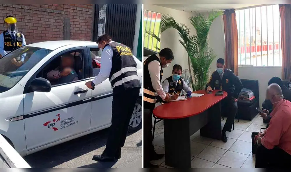 Policía recabó documentación en instalaciones del IPD. Foto: Policía. Policía recabó documentación en instalaciones del IPD. Foto: Policía.