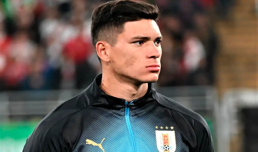 Darwin Núñez le anotó el primer gol a la selección peruana de fútbol masculino en los Juegos Panamericanos 2019. | Foto: @Uruguay