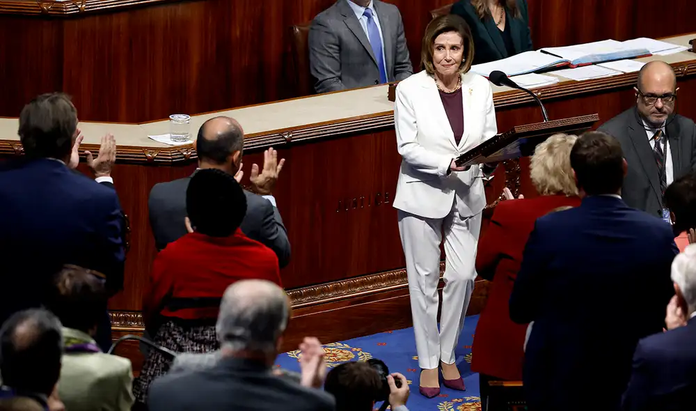 Nancy Pelosi, la presidenta saliente de la Cámara de Representantes de EE. UU. Nancy Pelosi, la presidenta saliente de la Cámara de Representantes de EE. UU.