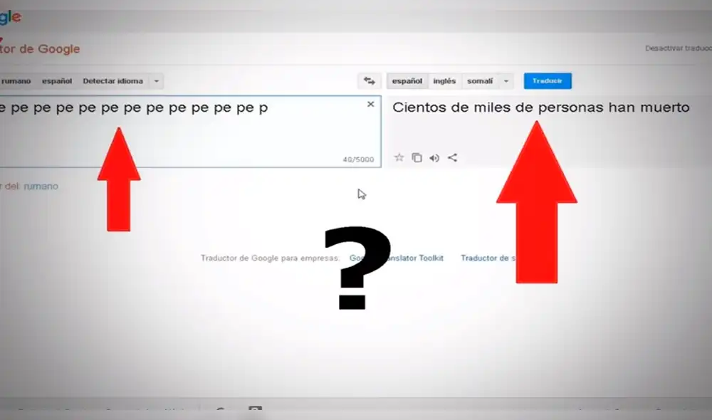Google Traductor: Sus mensajes extraños generan pánico en la red [VIDEO]