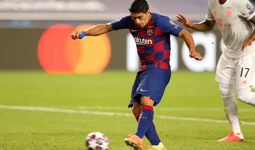 El insólito mapa de calor de Luis Suárez en la derrota frente al Bayern. (FOTO: AFP). El insólito mapa de calor de Luis Suárez en la derrota frente al Bayern. (FOTO: AFP).
