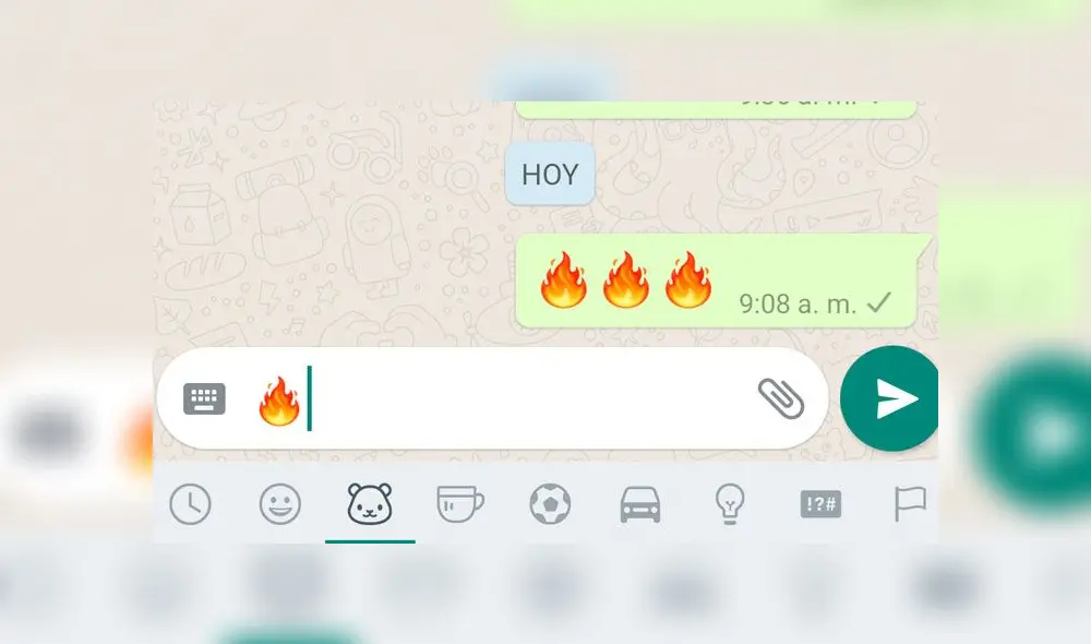El emoji de fuego de WhatsApp es muy compartido en los chats grupales. El emoji de fuego de WhatsApp es muy compartido en los chats grupales.