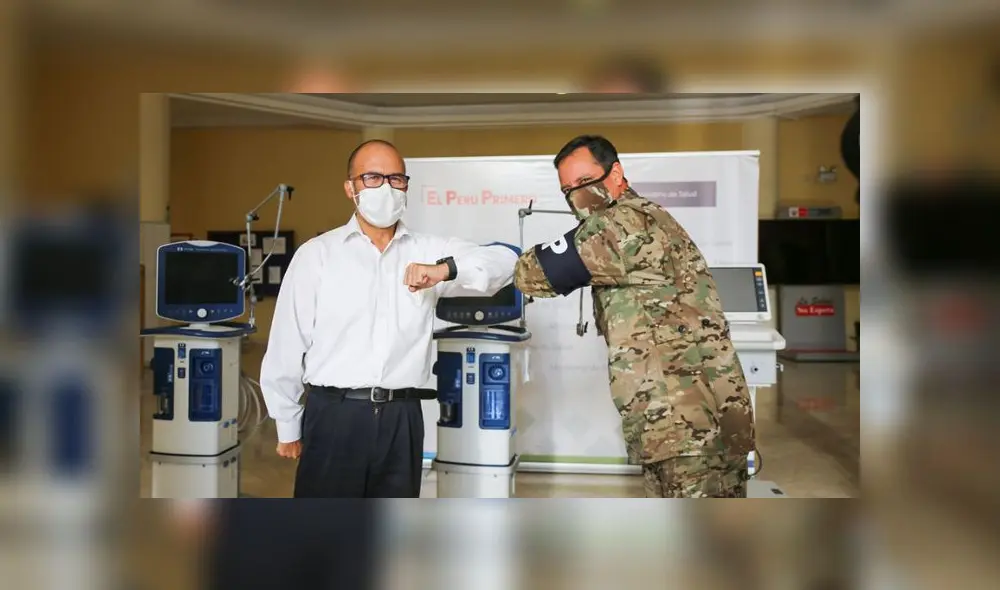 La entrega de los equipos se produce bajo la estrategia ‘La Salud nos une’, en la que el Servicio de Electrónica de la Fuerza Aérea se compromete a reparar ventiladores mecánicos para pacientes UCI.(Foto: Minsa) La entrega de los equipos se produce bajo la estrategia ‘La Salud nos une’, en la que el Servicio de Electrónica de la Fuerza Aérea se compromete a reparar ventiladores mecánicos para pacientes UCI.(Foto: Minsa)