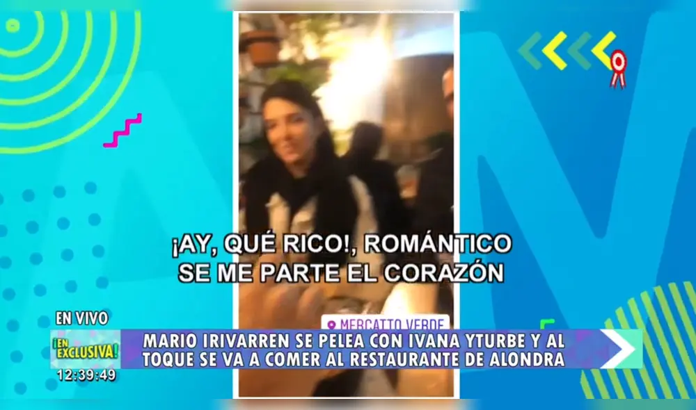 Mario Irivarren se puso a buen recaudo en restaurante de Alondra tras disputa con Ivana Yturbe [VIDEO]