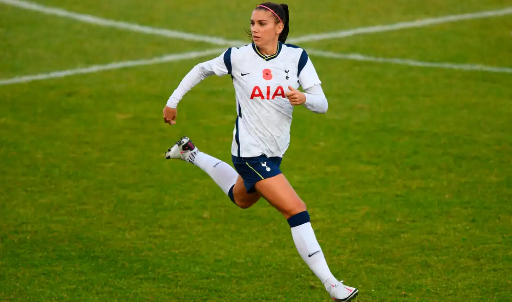 Alex Morgan volvió a jugar un partido luego de 444 días. Foto: Twitter Tottenham Alex Morgan volvió a jugar un partido luego de 444 días. Foto: Twitter Tottenham