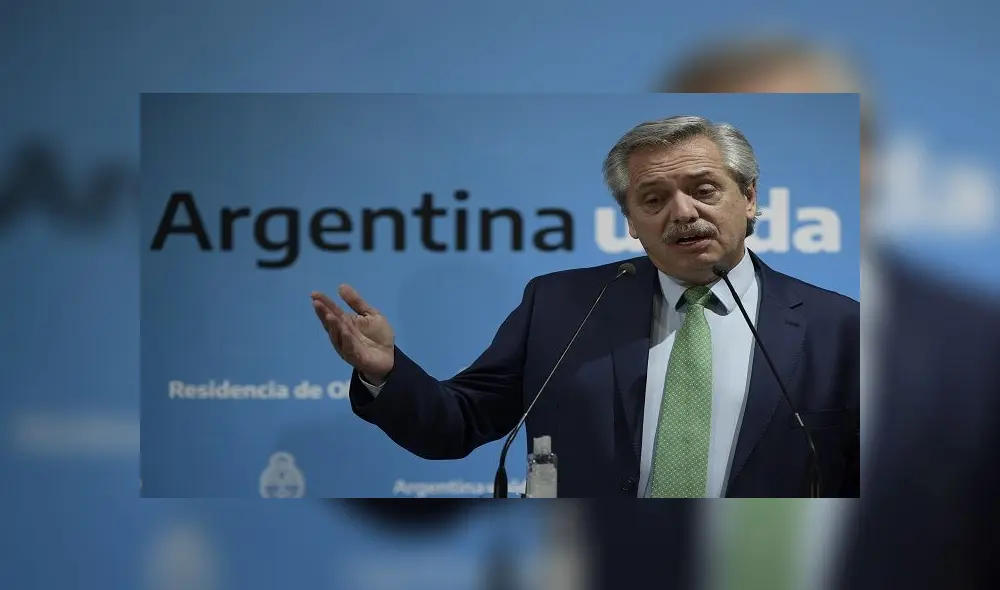 Argentina's President Alberto Fernandez talks during a press conference announcing measures during the outbreak of the new Coronavirus, COVID-19, at Presidential residence in Olivos, Buenos Aires on March 19, 2020. - Argentine President Alberto Fernandez on Thursday announced a "preventative and compulsory" lockdown of the population from Friday to March 31 to stop the spread of the coronavirus pandemic. (Photo by JUAN MABROMATA / AFP) Argentina's President Alberto Fernandez talks during a press conference announcing measures during the outbreak of the new Coronavirus, COVID-19, at Presidential residence in Olivos, Buenos Aires on March 19, 2020. - Argentine President Alberto Fernandez on Thursday announced a "preventative and compulsory" lockdown of the population from Friday to March 31 to stop the spread of the coronavirus pandemic. (Photo by JUAN MABROMATA / AFP)