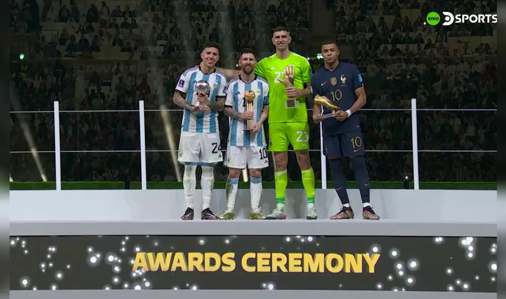 Kylian Mbappé se consagró como el goleador del Mundial Qatar 2022. Foto: captura DSports Kylian Mbappé se consagró como el goleador del Mundial Qatar 2022. Foto: captura DSports