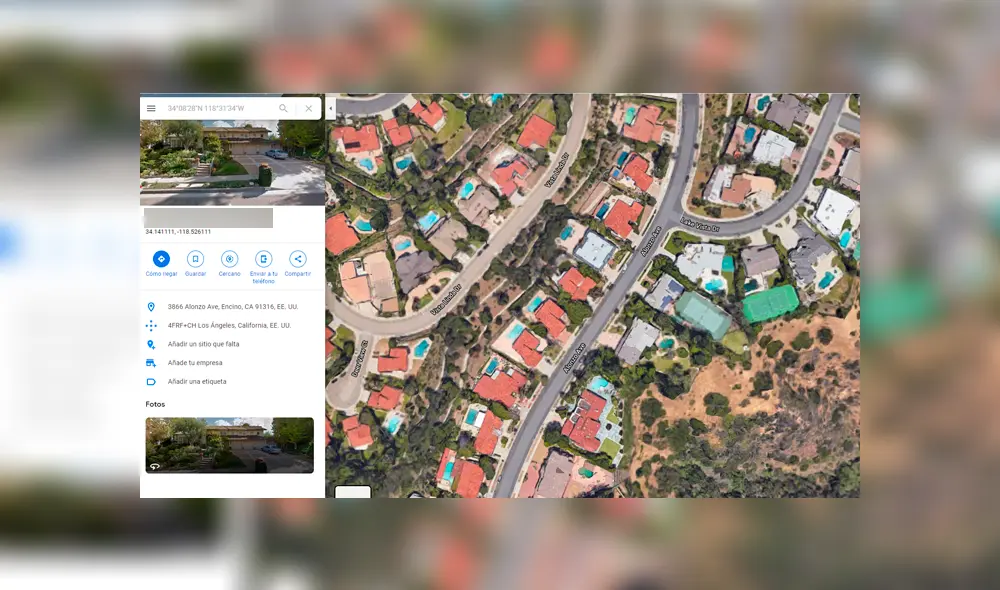 Desliza las imágenes para ver cómo luce actualmente la casa de Drake y Josh. Foto: Google Maps