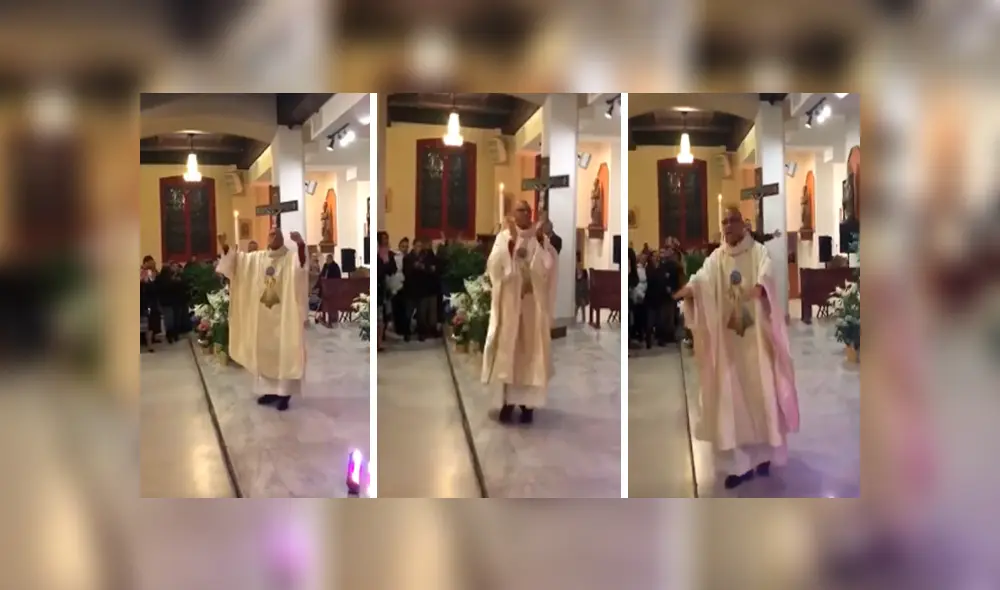 Desliza las imágenes para observar los impresionantes movimientos de un sacerdote, quien asombró a sus fieles.