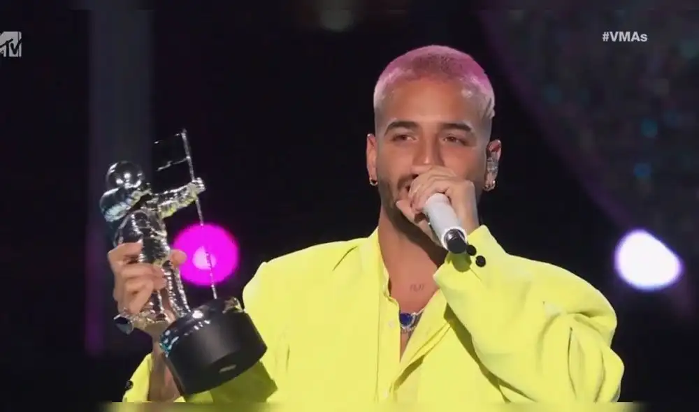 El colombiano también ganó un premio por Mejor Video Latino. Foto: captura MTV El colombiano también ganó un premio por Mejor Video Latino. Foto: captura MTV