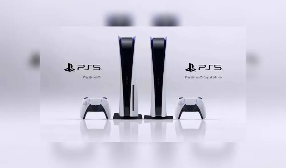 Habrá dos versiones de la PS5, una con lector físico y otra para juegos digitales. Foto: Sony.