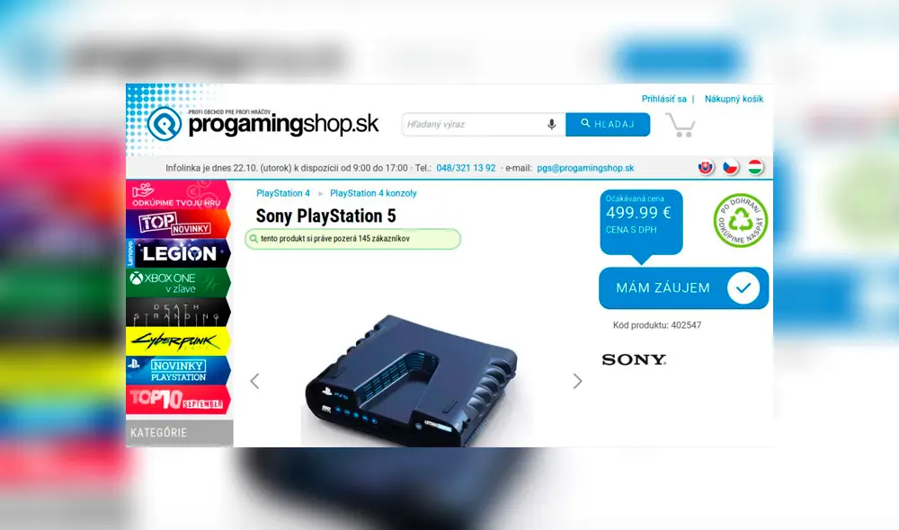 ProGamingShop publicó precio para PS5 con una fotografía de su kit de desarrollo.