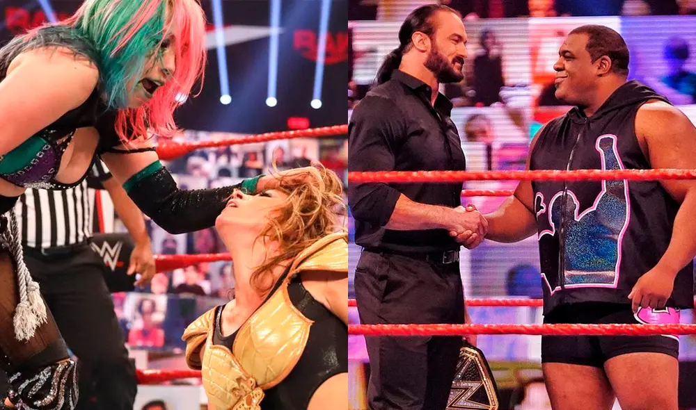 Asuke venció a Mickie James y Drew McIntyre no pudo terminar su lucha con Keith Lee. Foto: WWE Asuke venció a Mickie James y Drew McIntyre no pudo terminar su lucha con Keith Lee. Foto: WWE