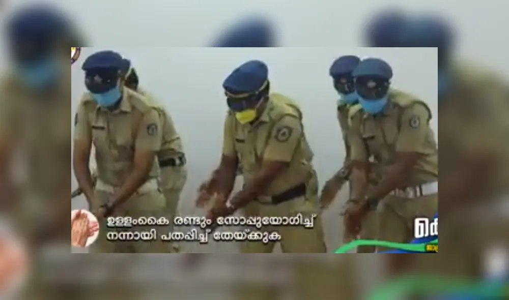 A través de Facebook se hizo viral la curios coreografía de unos oficiales para enseñar cómo lavarse la manos. A través de Facebook se hizo viral la curios coreografía de unos oficiales para enseñar cómo lavarse la manos.