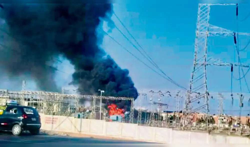 Explosión e incendio en planta eléctrica genera alarma en vecinos