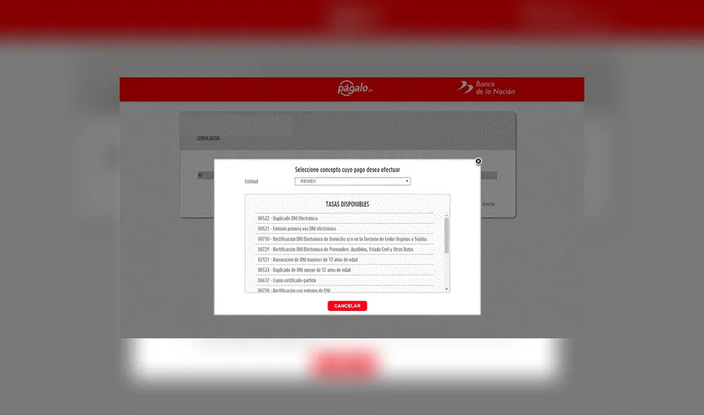 Seleccionar la opción "Reniec" y duplicado de DNI. Escribe el número del DNI y haz click en el botón "agregar al carrito". Seleccionar la opción "Reniec" y duplicado de DNI. Escribe el número del DNI y haz click en el botón "agregar al carrito".