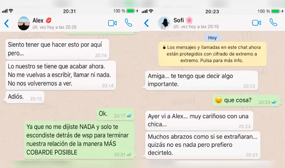 WhatsApp: Termina con su enamorado y cuando le pregunta el motivo queda devastada WhatsApp: Termina con su enamorado y cuando le pregunta el motivo queda devastada