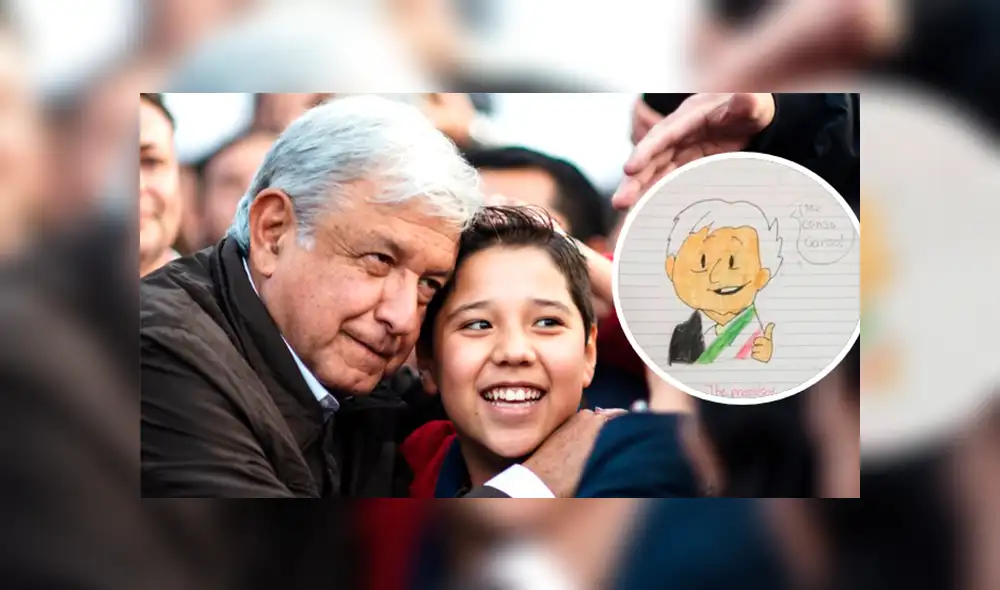 Tierno dibujo de un niño sobre AMLO conmueve las redes sociales [FOTO]