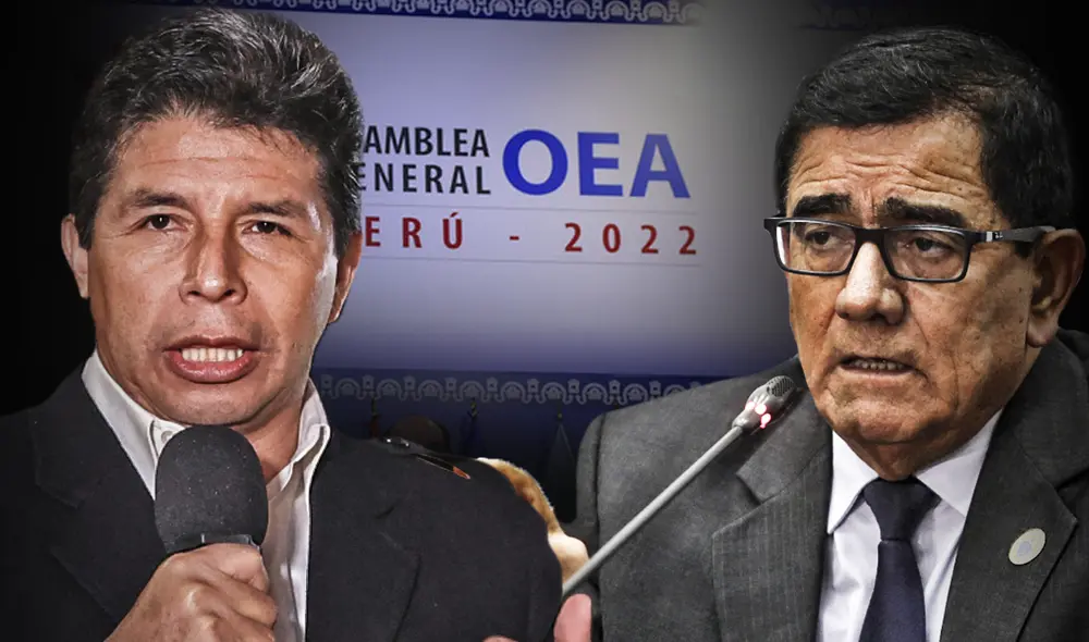 Castillo y el Congreso deberán revisar sus diferencias ante la visita de misión de la OEA. Foto: composición de Fabrizio Oviedo/La República