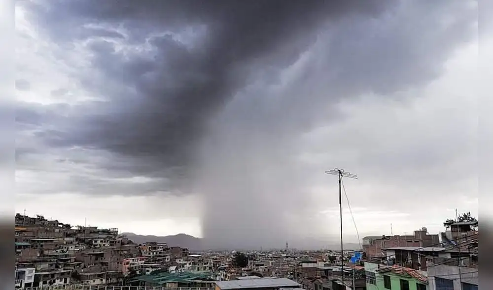Impresionante imagen realizada por Senamhi y que muestra cómo avanzó la lluvia por Arequipa. Impresionante imagen realizada por Senamhi y que muestra cómo avanzó la lluvia por Arequipa.