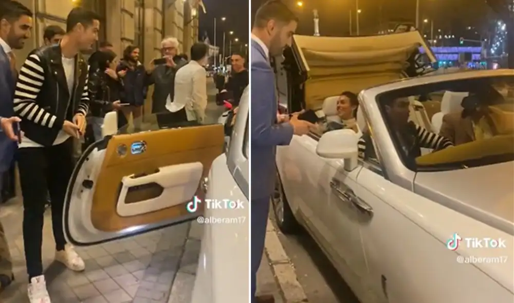 Cristiano Ronaldo pasa el fin de año en la capital española junto a su familia. Foto: captura de TikTok
