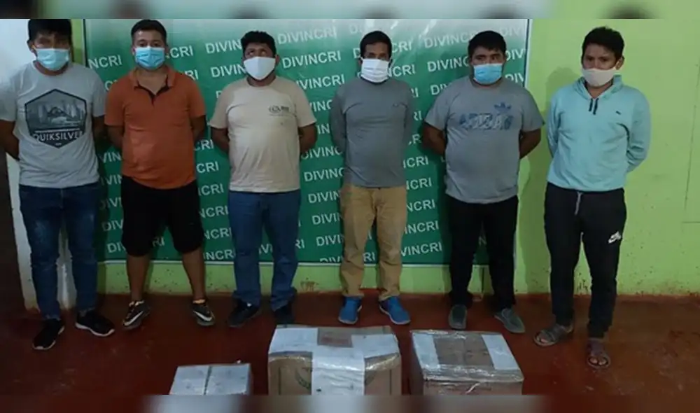 Seis personas fueron detenidas en la carretera Cusco - Ayacucho, con dinero el dinero en sus mochilas.