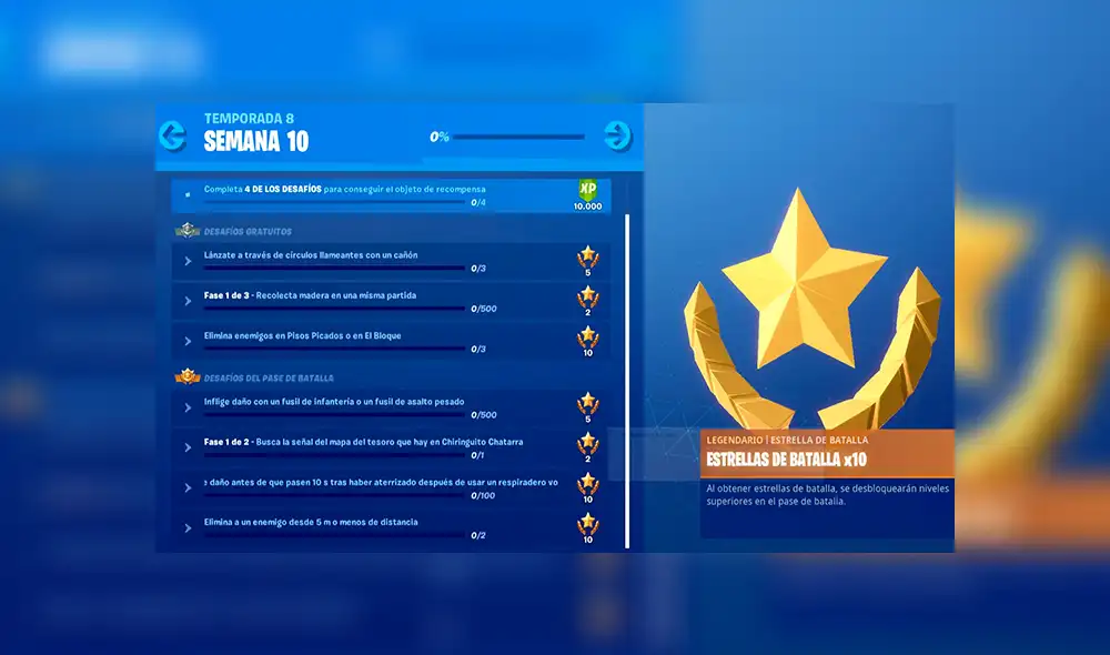 Fortnite: conoce todos los desafíos de la semana 10 del battle royale [FOTO]