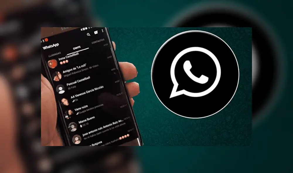 El modo oscuro en WhatsApp.