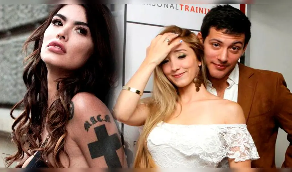 Angie Jibaja molesta con Jean Paul Santa María y Romina Gachoy. Foto: Composición